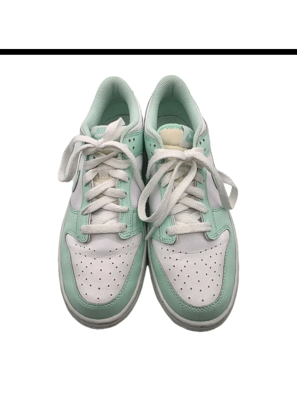 Nike Dunk Low White Mint Green Size 6Y Women’s Size 7.5 Sneakers School Casual